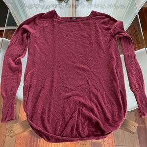Halogen Burgundy Crew Neck Sweater